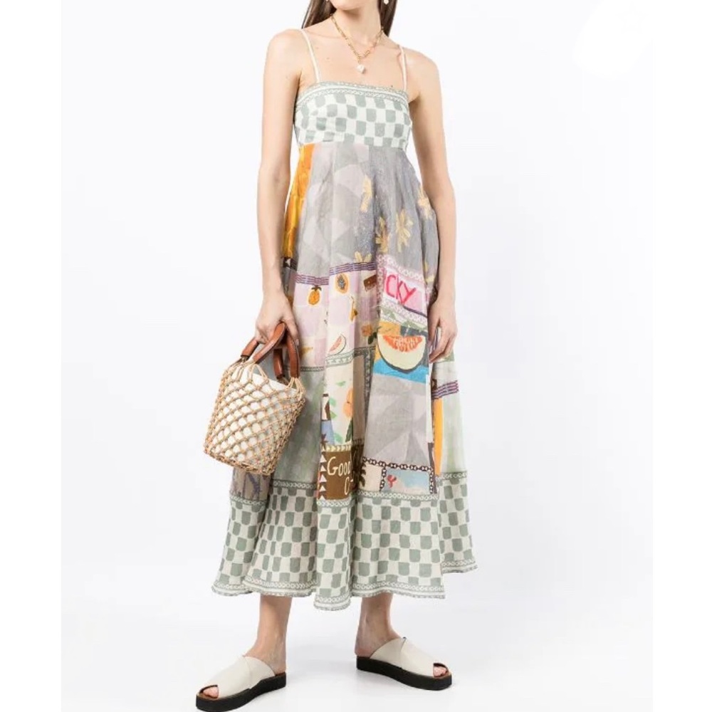 Boho Patchwork Maxi Dress in Pastel Multi - Picture 11 of 16
